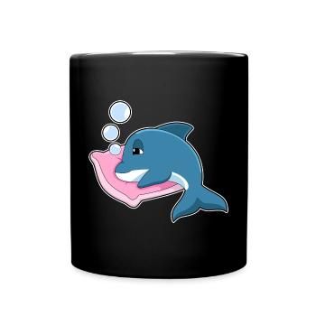 Oreiller de couchage Dolphin - Mug uni - noir - Devant