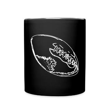 Football Ball Drawing - Full Colour Mug - black - Front