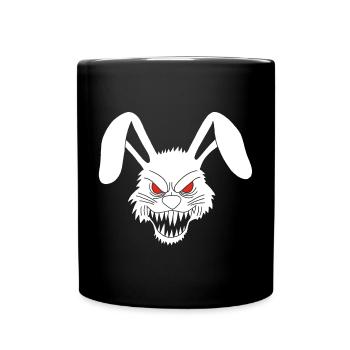 Lapin blanc démoniaque - Mug uni - noir - Devant