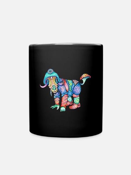 silverbackmuskmushOx - Full Colour Mug - black