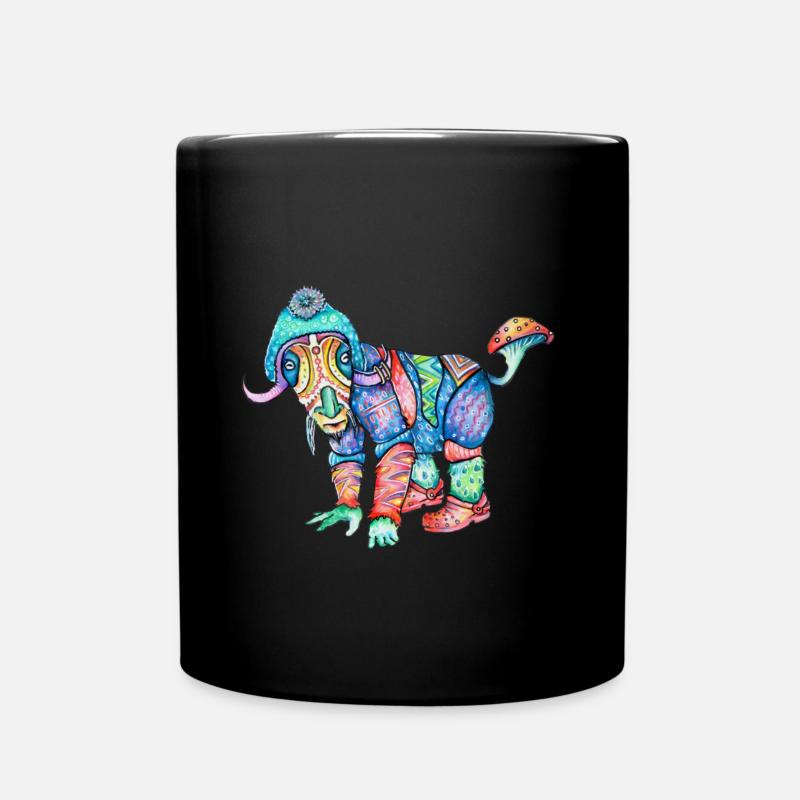 SilberrückenmuskmushOchse - Tasse einfarbig - Schwarz