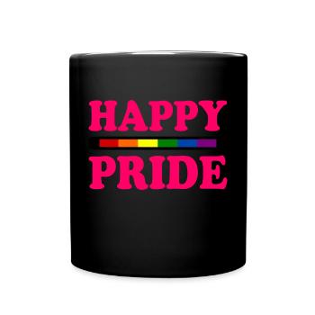 Happy pride - Mug uni - noir - Devant