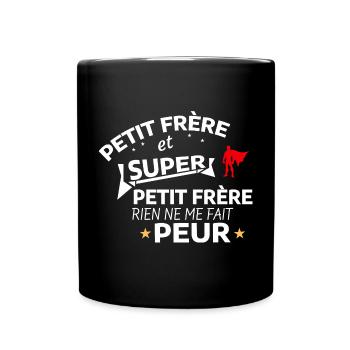 Citation humoristique pour frère héroïque - Mug uni - noir - Devant