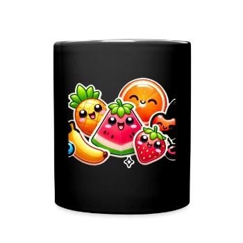 Colorful Fruit Party Style - Full Colour Mug - black - Front