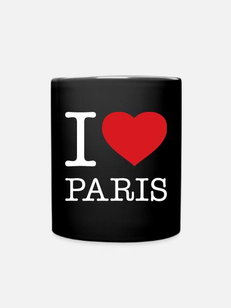 I LOVE PARIS - Tasse einfarbig - Schwarz