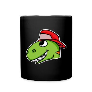 Dinosaur Head Dino - Full Colour Mug - black - Front