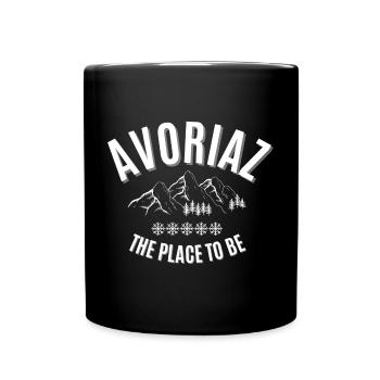 Avoriaz, ski resort, winter sports - Full Colour Mug - black - Front