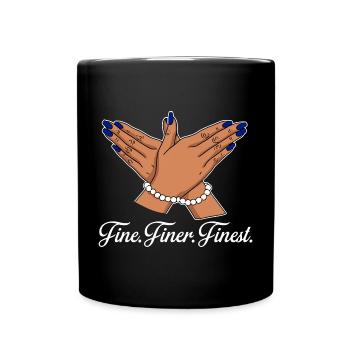 Feine Feine Feinste Elegante Zeiger - Tasse einfarbig - Schwarz - Vorne
