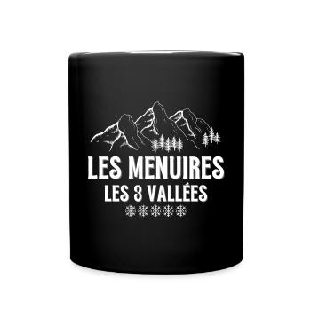 LES MENUIRES, ski resort, ski area - Full Colour Mug - black - Front