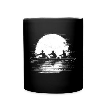 Ruderteam Skizze - Tasse einfarbig - Schwarz - Vorne