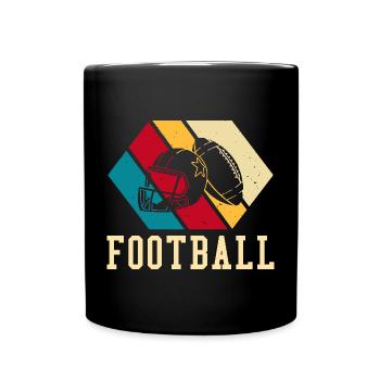 Football américain - Mug uni - noir - Devant