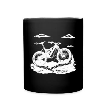 Mountain bike lovers - Full Colour Mug - black - Front