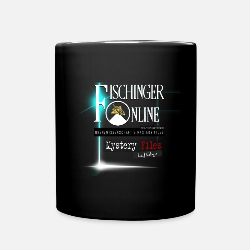 Fischinger-Online shortened with Mystery Files + URL - Full Colour Mug - black
