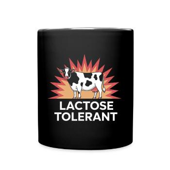 Lactose Tolerant Kuh Spaß - Tasse einfarbig - Schwarz - Vorne