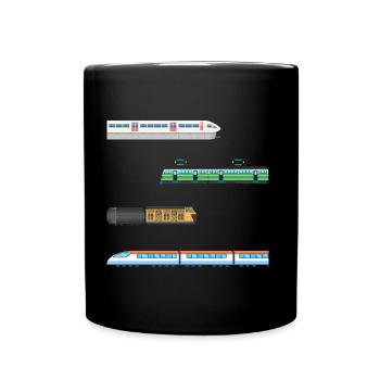 Trains Locomotives Enfants Modélisme ferroviaire - Mug uni - noir - Devant