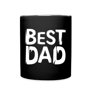 meilleur papa - Lettrage de dessin animé pour les pères - Mug uni - noir - Devant