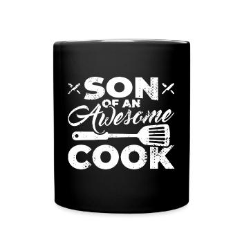 Son of a great chef - Full Colour Mug - black - Front