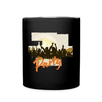 Feiernde Silhouetten Party Design - Tasse einfarbig - Schwarz - Vorne