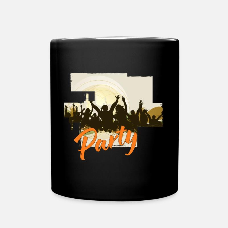Celebrating Silhouettes Party Design - Full Colour Mug - black