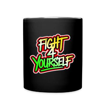 Combattez-vous à 4 vous-même - Mug uni - noir - Devant