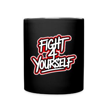 Combattez-vous à 4 vous-même - Mug uni - noir - Devant