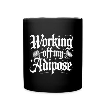 Working off my Adipose Workout Training - Full Colour Mug - black - Front