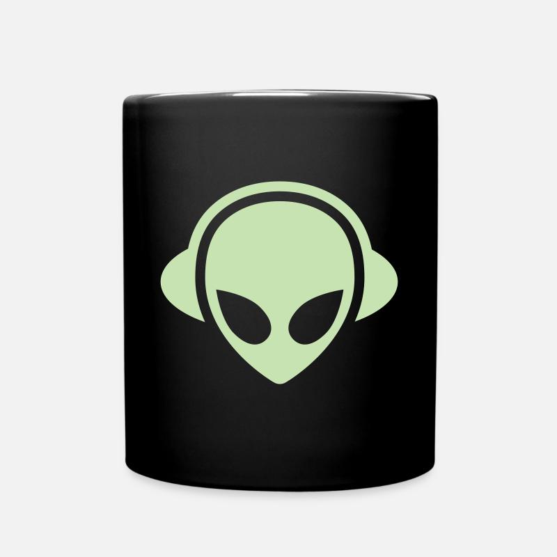 Alien Kopfhörer Glow in the dark - Tasse einfarbig - Schwarz