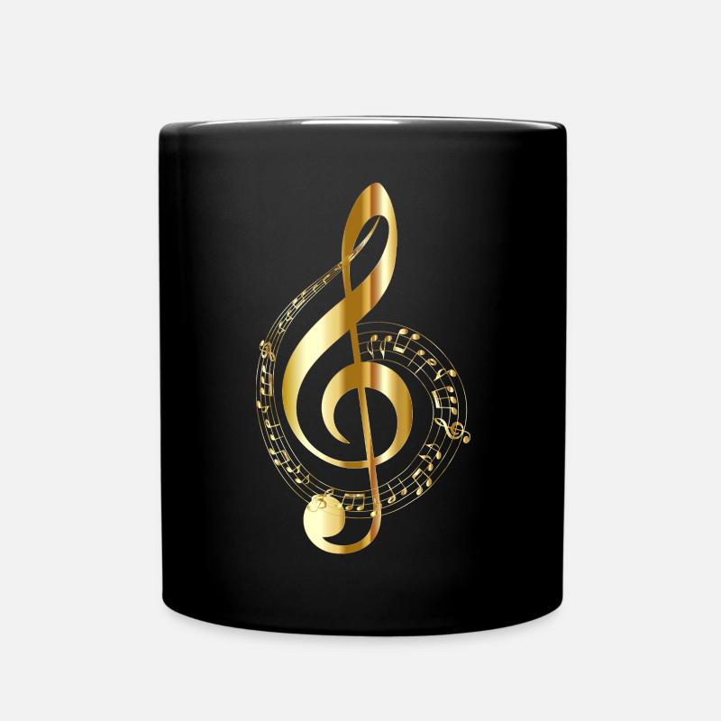 Musiknote - Tasse einfarbig - Schwarz