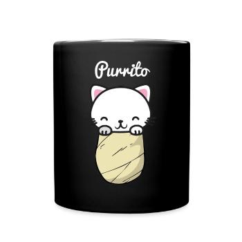 Taquitos cat hangover kitten meow gift babe - Full Colour Mug - black - Front