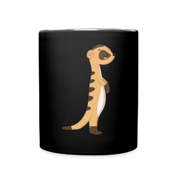 Meerkat Mongoose - Full Colour Mug - black - Front
