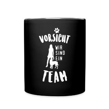 Funny Dog T-Shirt, Cute Dog, saying - Full Colour Mug - black - Front