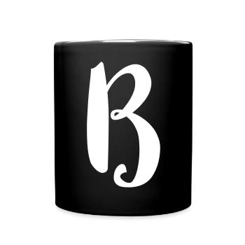 Lettre b - Mug uni - noir - Devant