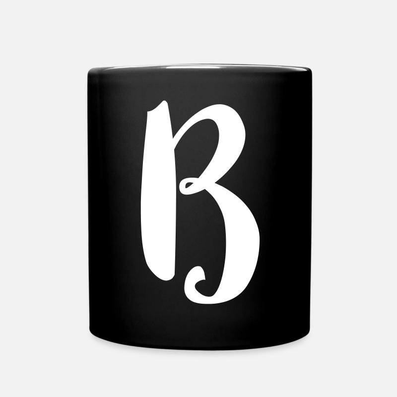 Letter b - Tasse einfarbig - Schwarz