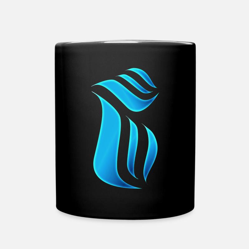 Flame blue - Full Colour Mug - black