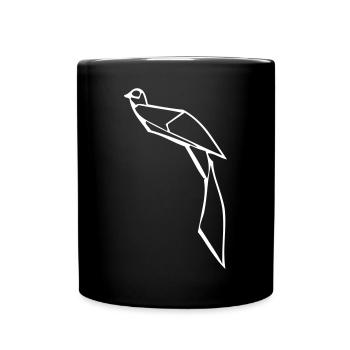 Fasan - Origami - Tasse einfarbig - Schwarz - Vorne
