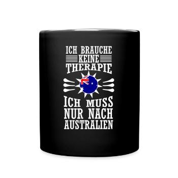 Australien - Tasse einfarbig - Schwarz - Vorne