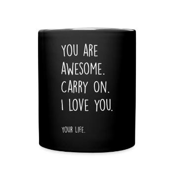 Awesome - Tasse einfarbig - Schwarz - Vorne