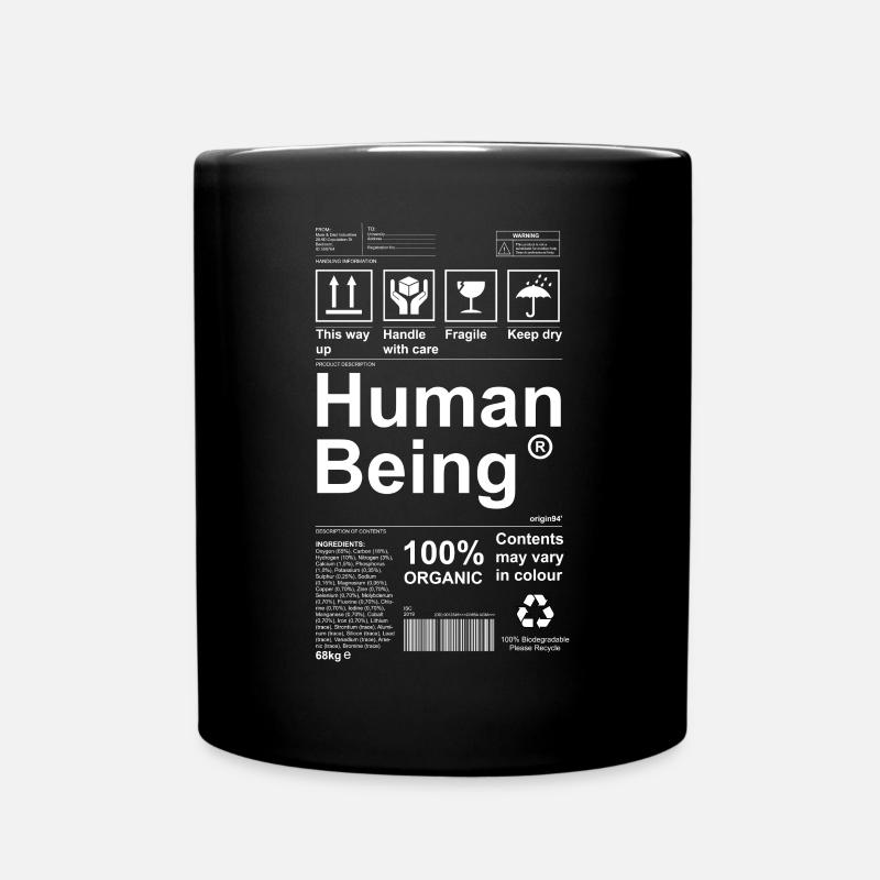 Human Being - Tasse einfarbig - Schwarz