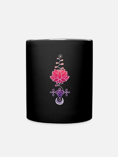 Symbole de Fleur de Lotus Éthérée - Mug uni - noir