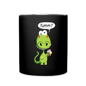 Yummy Drache - Tasse einfarbig - Schwarz - Vorne