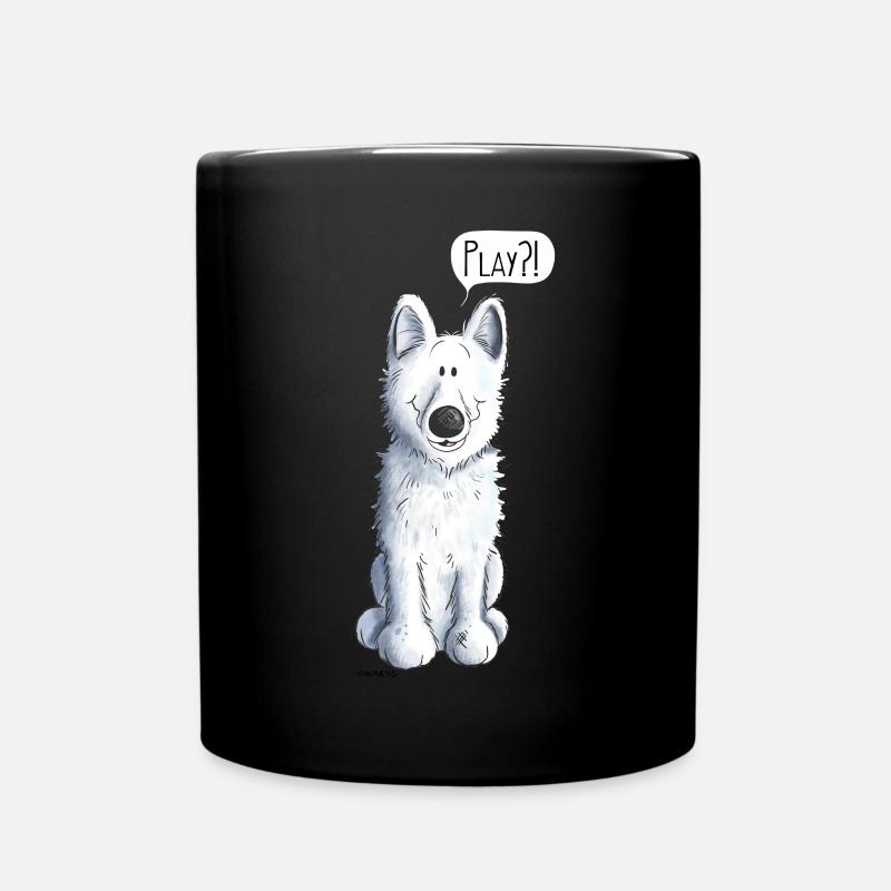 Schweizer Schäferhund Play - Tasse einfarbig - Schwarz