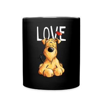 Drôle Airedale Terrier - Chien - Cadeau - Mug uni - noir - Devant