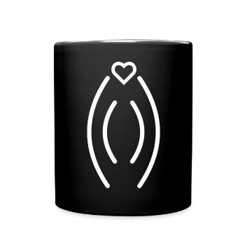 Conception Abstraite Vagin Femelle Puissance Design Blanc - Mug uni - noir - Devant