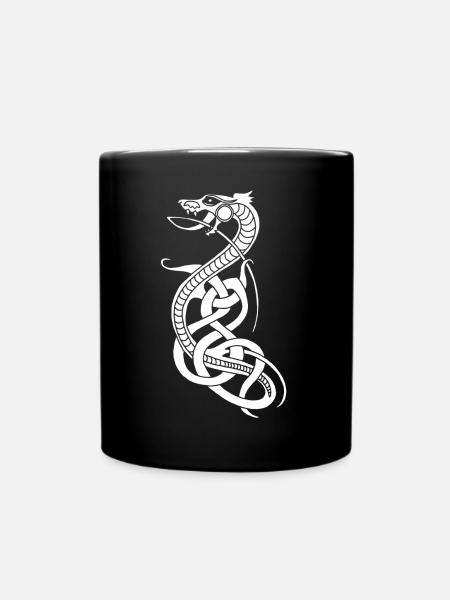 Serpent blanc infini - Mug uni - noir