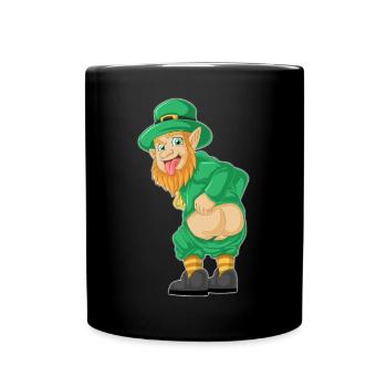 Chemise drôle de leprechaun – Te de la Saint-Patrick - Mug uni - noir - Devant