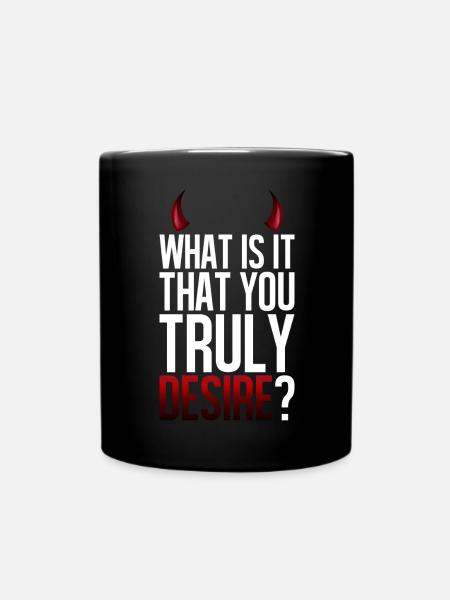 Truly Desire Question Tee - Full Colour Mug - black