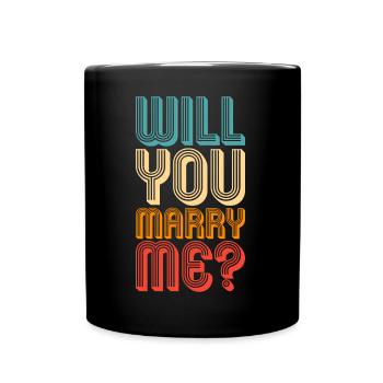 Voulez-vous m’épouser devenir ma femme - Mug uni - noir - Devant