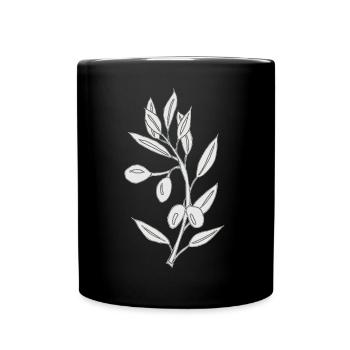 olive grey - Full Colour Mug - black - Front