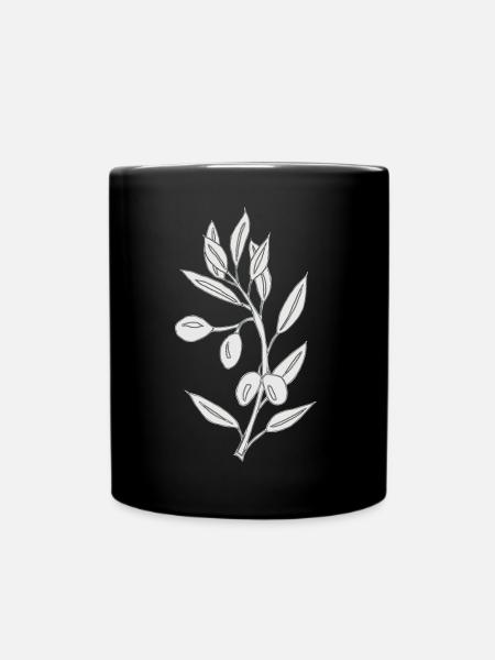 olive grau - Tasse einfarbig - Schwarz