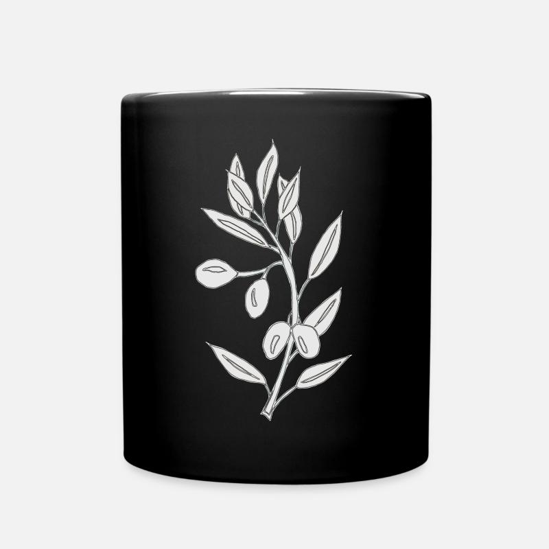 olive grau - Tasse einfarbig - Schwarz